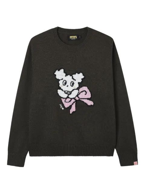 intarsia-knit sweater by MINI CREAM