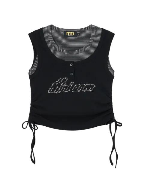 layered-effect tank top by MINI CREAM