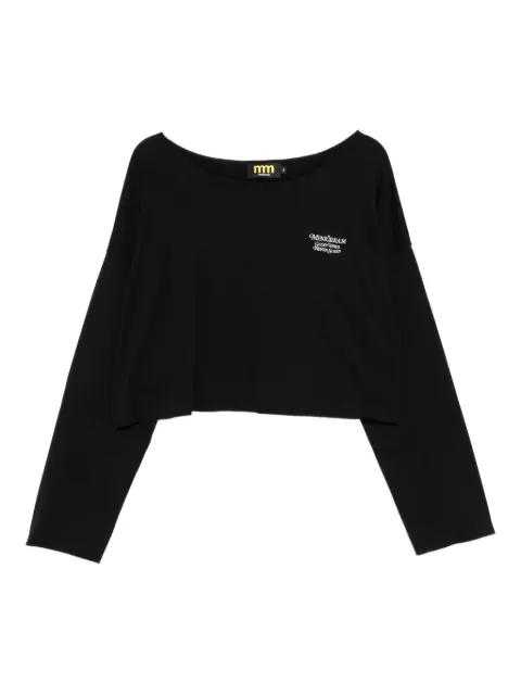 logo-embroidered T-shirt & logo-patch trousers set by MINI CREAM
