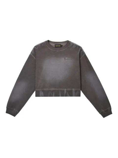 logo-embroidered cropped sweatshirt by MINI CREAM