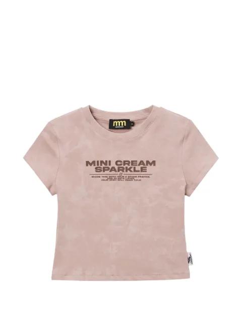 logo-print T-shirt by MINI CREAM