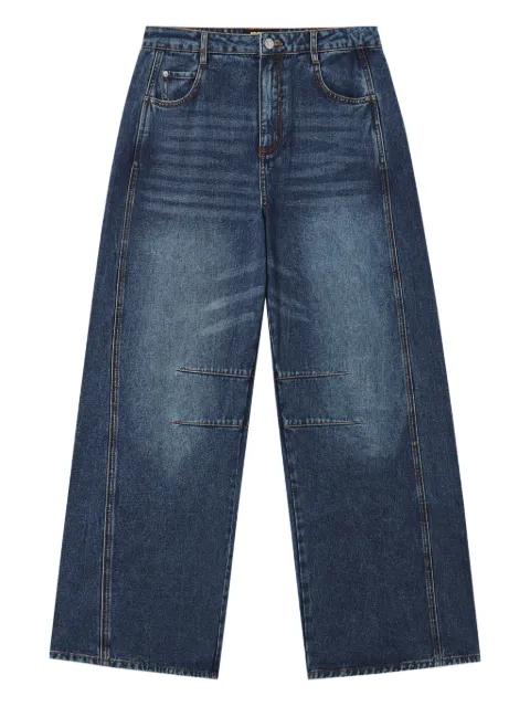 panelled jeans by MINI CREAM