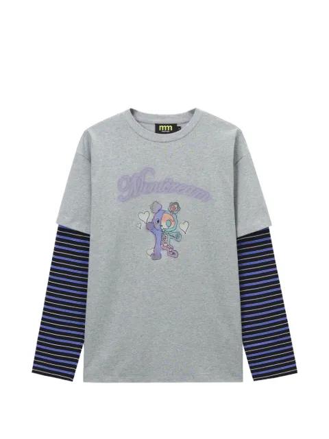 striped long-sleeve T-shirt by MINI CREAM