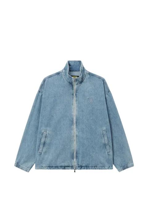 zip-up denim jacket by MINI CREAM
