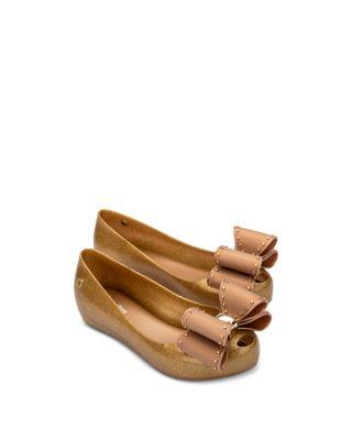 Girls' Ultragirl Classic Peep Toe Flats – Toddler by MINI MELISSA