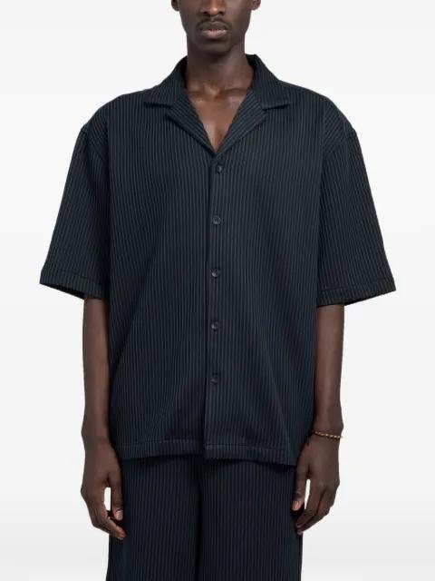 Keaton plissé-effect striped shirt by MINIMUM
