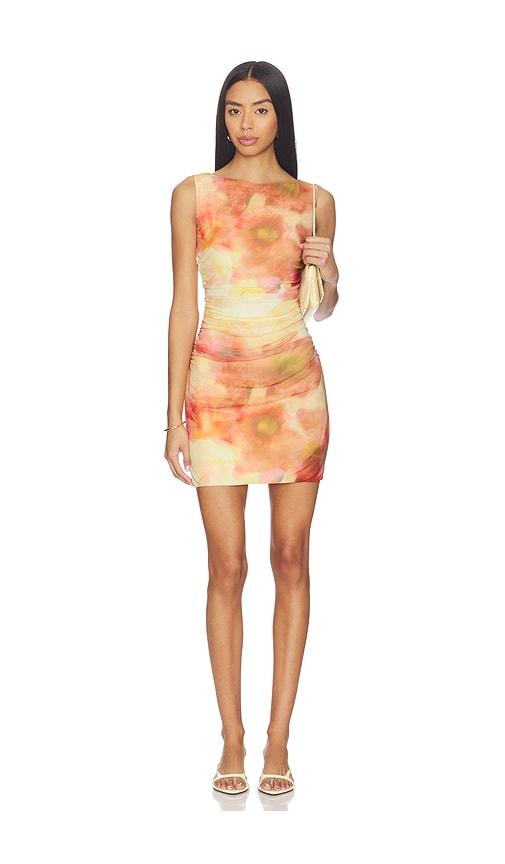 MINKPINK Aria Mesh Mini Dress in Lemon,Orange by MINKPINK