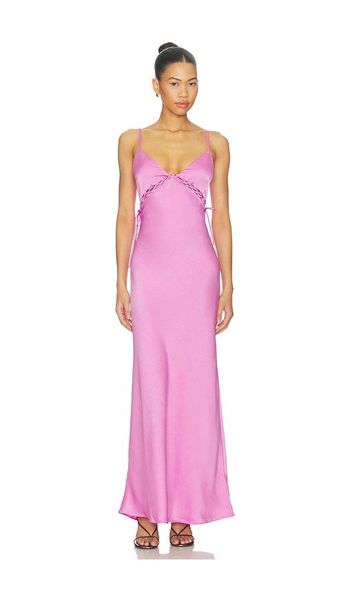 MINKPINK Chiara Lacing Detail Maxi Dress in Fuchsia by MINKPINK