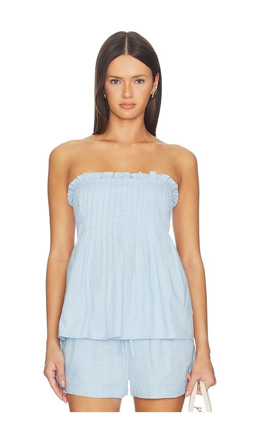 MINKPINK Ines Strapless Top in Baby Blue by MINKPINK