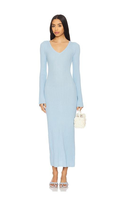 MINKPINK Odessa Knit Midi Dress in Baby Blue by MINKPINK