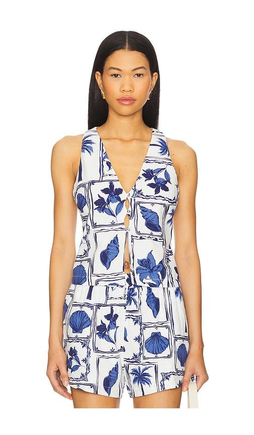 MINKPINK Sylvie Keyhole Top in White by MINKPINK