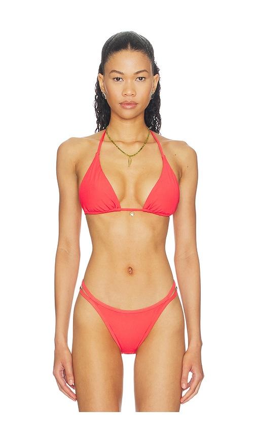 MINKPINK Toscana Triangle Bikini Top in Coral by MINKPINK