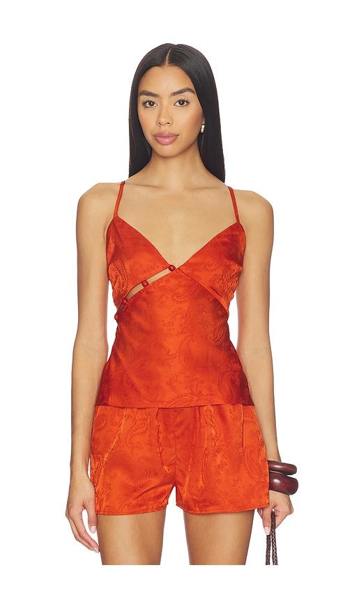 MINKPINK Valencia Bead Detail Cami in Burnt Orange by MINKPINK