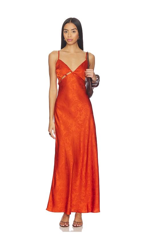 MINKPINK Valencia Bead Detail Dress in Burnt Orange by MINKPINK