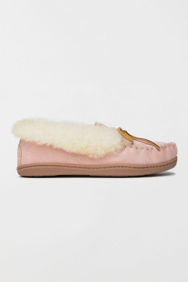 Minnetonka Alpine Suede Sheepskin Slippers by MINNETONKA