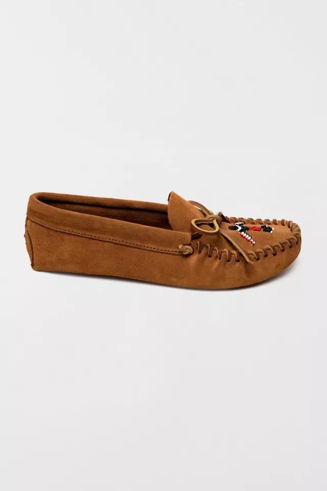 Minnetonka Men's Thunderbird Animikii Suede Beaded Softsole Moccasin by MINNETONKA