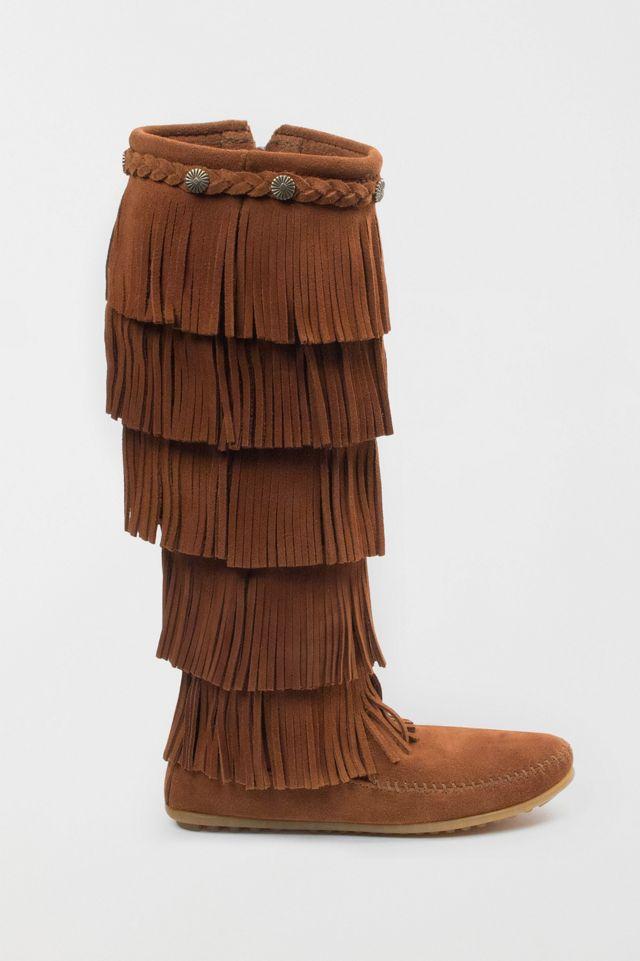 Minnetonka Suede 5-Layer Fringe Boot by MINNETONKA
