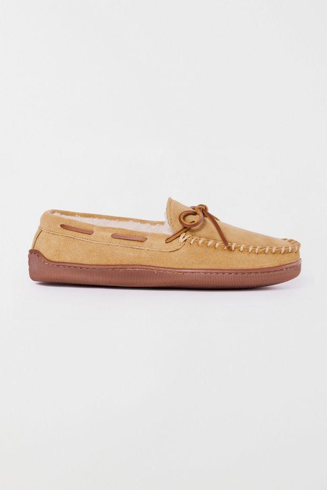 Minnetonka Suede Hardsole Moccasin Slipper by MINNETONKA