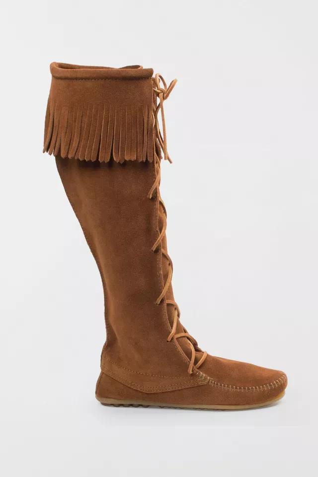 Minnetonka Suede Lace-Up Moccasin Boot by MINNETONKA