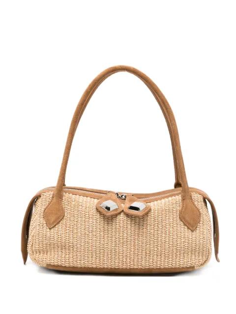 Anna raffia tote bag by MINOBOSSI