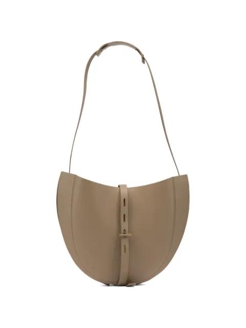 half-circle leather shoulder bag by MINOBOSSI