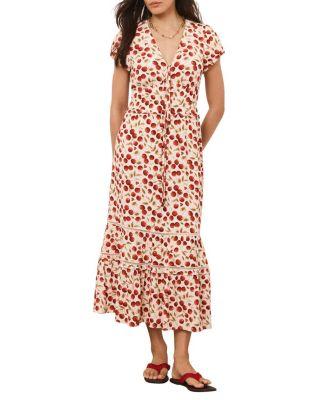 Women's Cherry Print Midi Dress by MINT VELVET