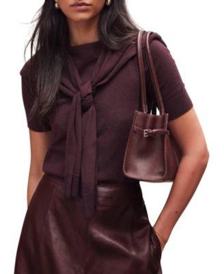 Women's Cotton Blend Scarf Detail Knit Top by MINT VELVET