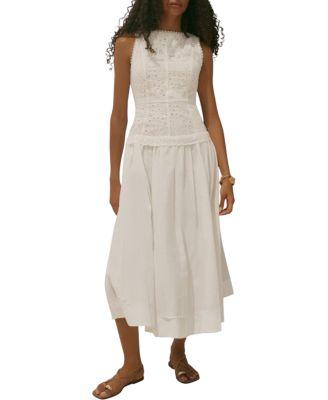 Women's Cotton Broderie Midi Dress by MINT VELVET