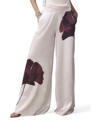 Women's Floral Print Satin Trouser by MINT VELVET