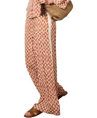 Women's Geo Print Wide Leg Trousers by MINT VELVET
