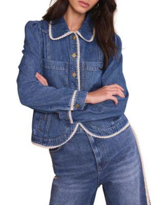 Women's Lace Trim Denim Jacket by MINT VELVET