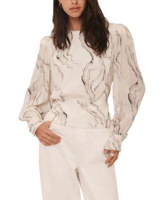 Women's Marble Print Blouse by MINT VELVET