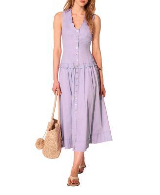 Women's Ramie Drop Waist Maxi Dress by MINT VELVET