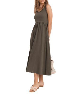 Women's Ruched Trim Cotton Midi Dress by MINT VELVET