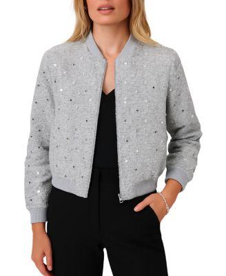 Women's Sequin Boucle Bomber by MINT VELVET