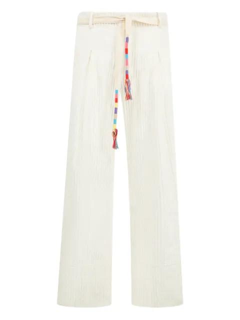 cord-belt wide-leg trousers by MIRA MIKATI