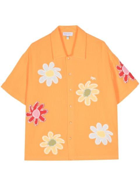 floral-embroidered cotton shirt by MIRA MIKATI