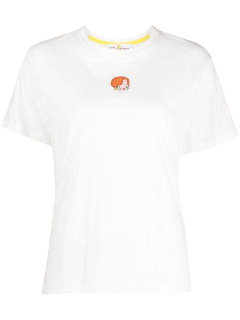 logo-embroidered organic-cotton T-shirt by MIRA MIKATI