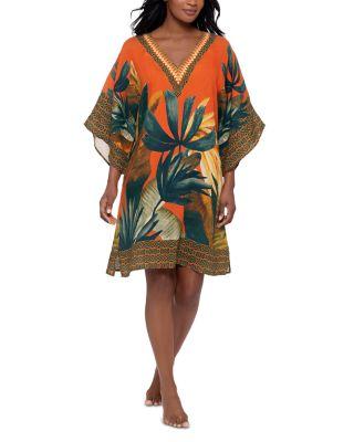 Tropical Sole Linen Tunic Swim Cover-Up by MIRACLESUIT
