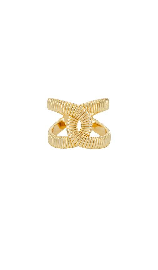 MIRANDA FRYE Zoe Ring in Metallic Gold by MIRANDA FRYE