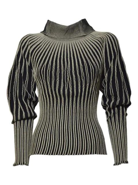 striped roll neck sweater by MIRCO GIOVANNINI