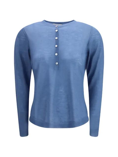 buttoned henley top by MIRROR IN THE SKY