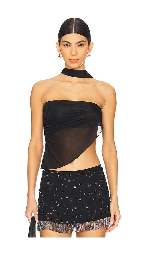 Mirror Palais Deity Top in Black by MIRROR PALAIS