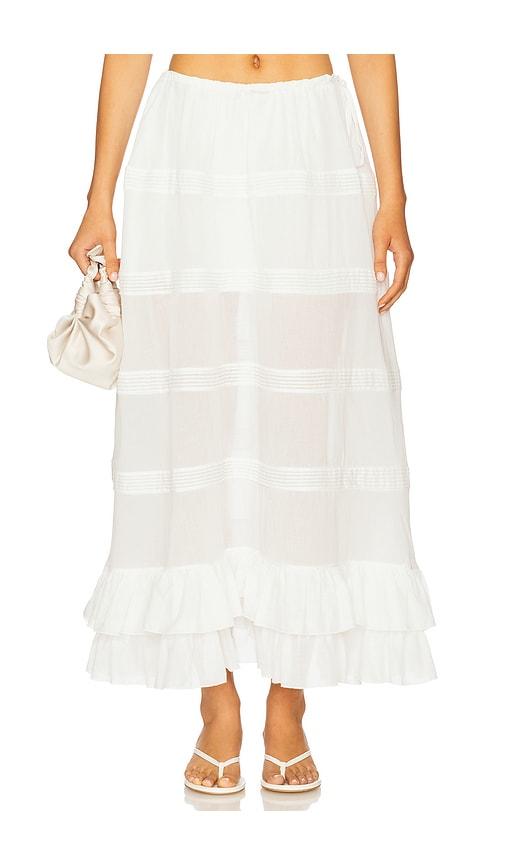 Mirror Palais Mirage Bustle Skirt in Ivory in Ivory by MIRROR PALAIS