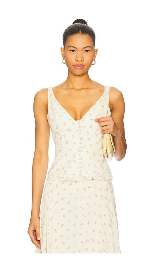 Mirror Palais Rose Top in Cream by MIRROR PALAIS