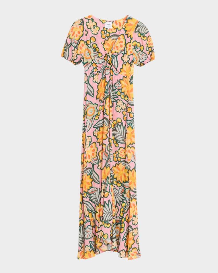 Amara Desert Floral Midi Dress by MISA LOS ANGELES
