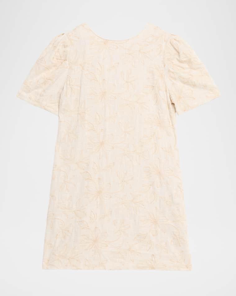 Athela Floral Embroidered Mini Dress by MISA LOS ANGELES