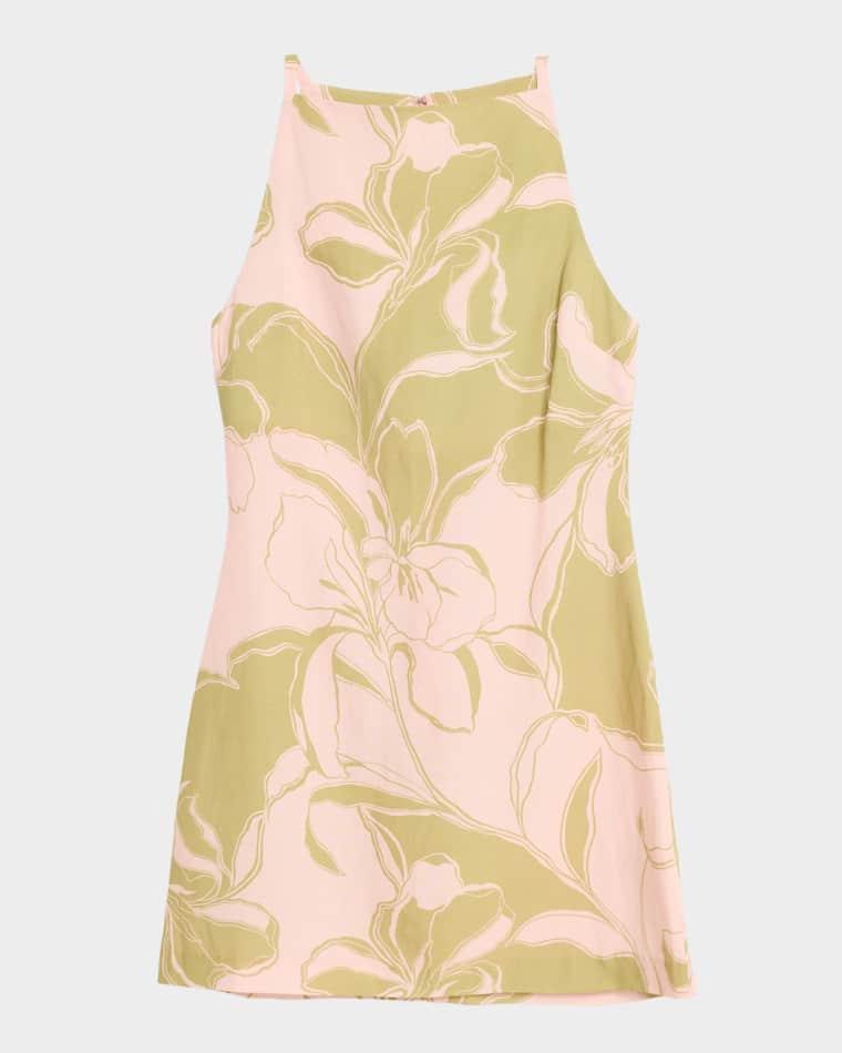 Ellu Linen-Blend Mini Dress by MISA LOS ANGELES
