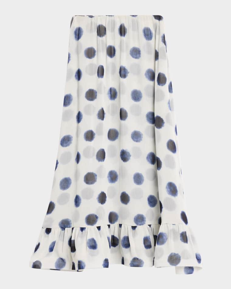 Hope Polka-Dot Chiffon Maxi Skirt by MISA LOS ANGELES