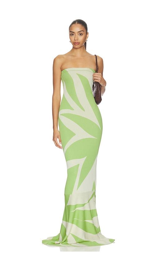 MISA Los Angeles Lalit Dress in Green by MISA LOS ANGELES